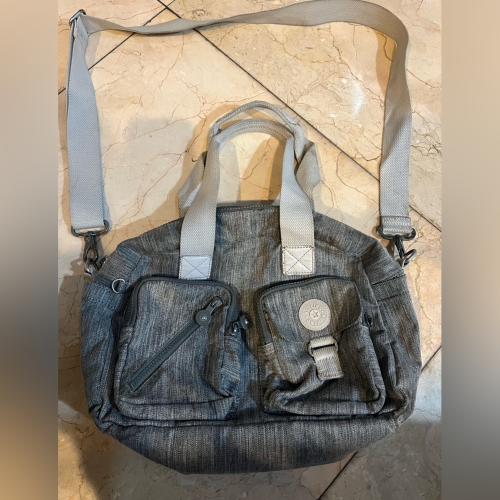 Grey Kipling Bag With Multiple Pockets - image 2